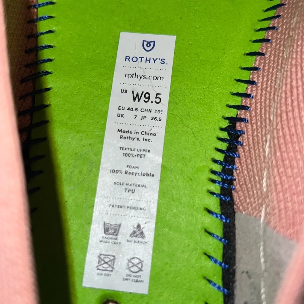 Rothy's Womens Retired The City Slip on Sneaker Shoes Pink Size W9.5 - Picture 2 of 6